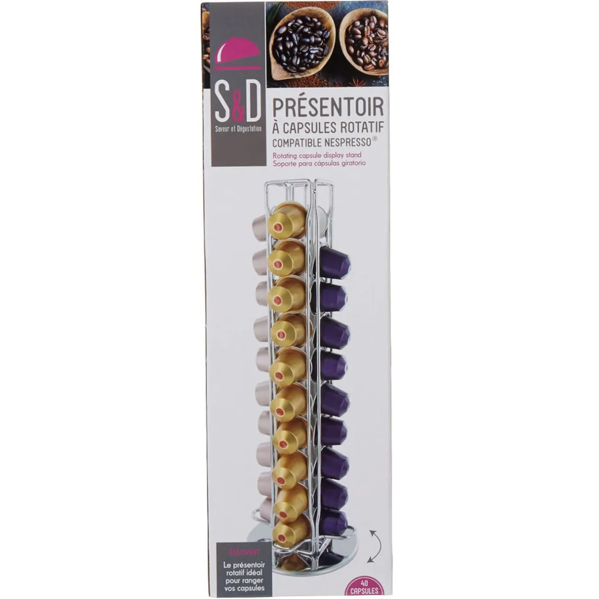 Porte capsules Nespresso rotatif^Gifi Outlet