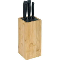 Porte couteaux en bambou 10,5x10,5xH22cm^Gifi Hot