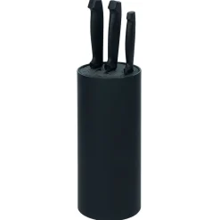 Porte couteaux plastique noir Ø11xH22,5cm^Gifi Clearance