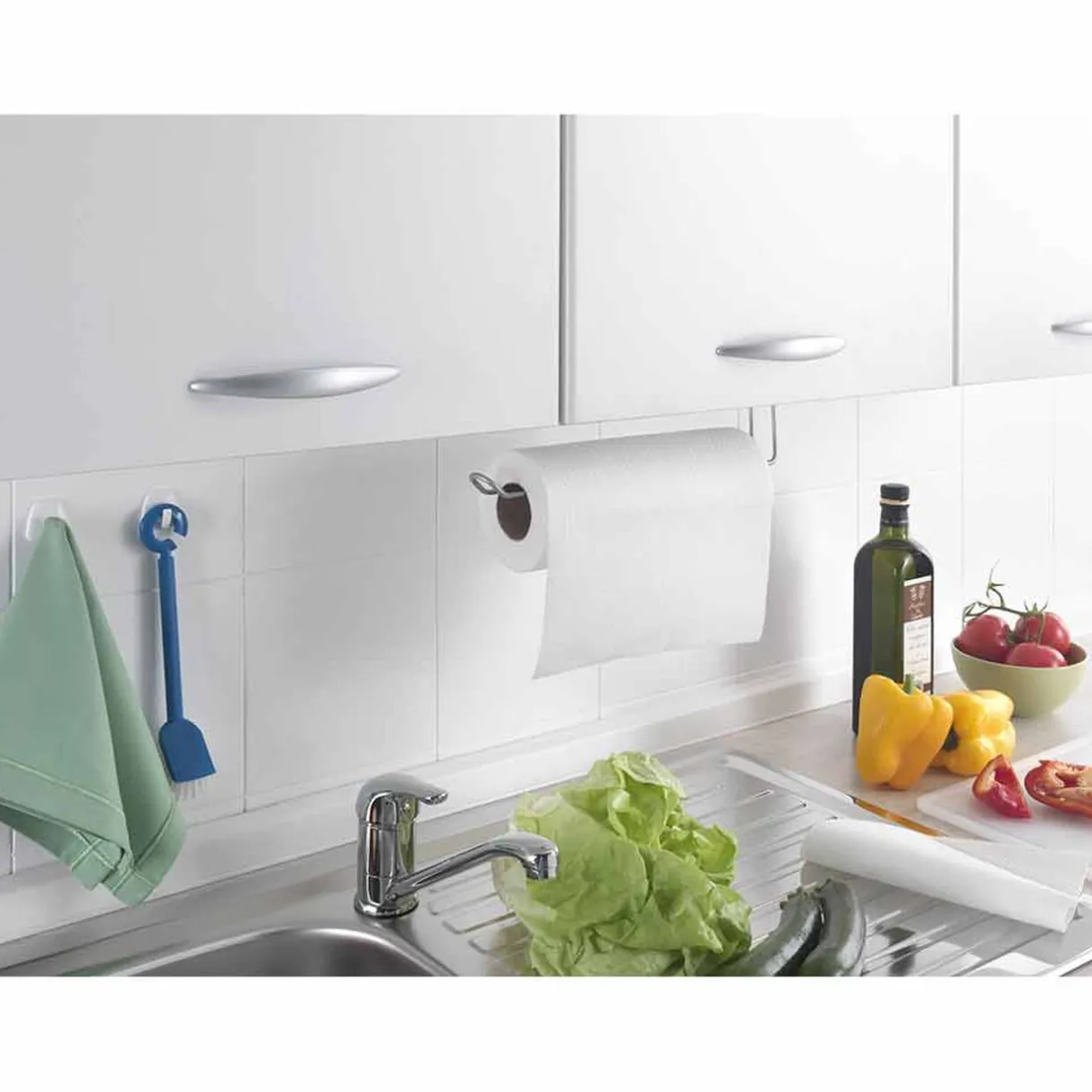 Porte essuie tout Metaltex à fixer sur étagère^Gifi New