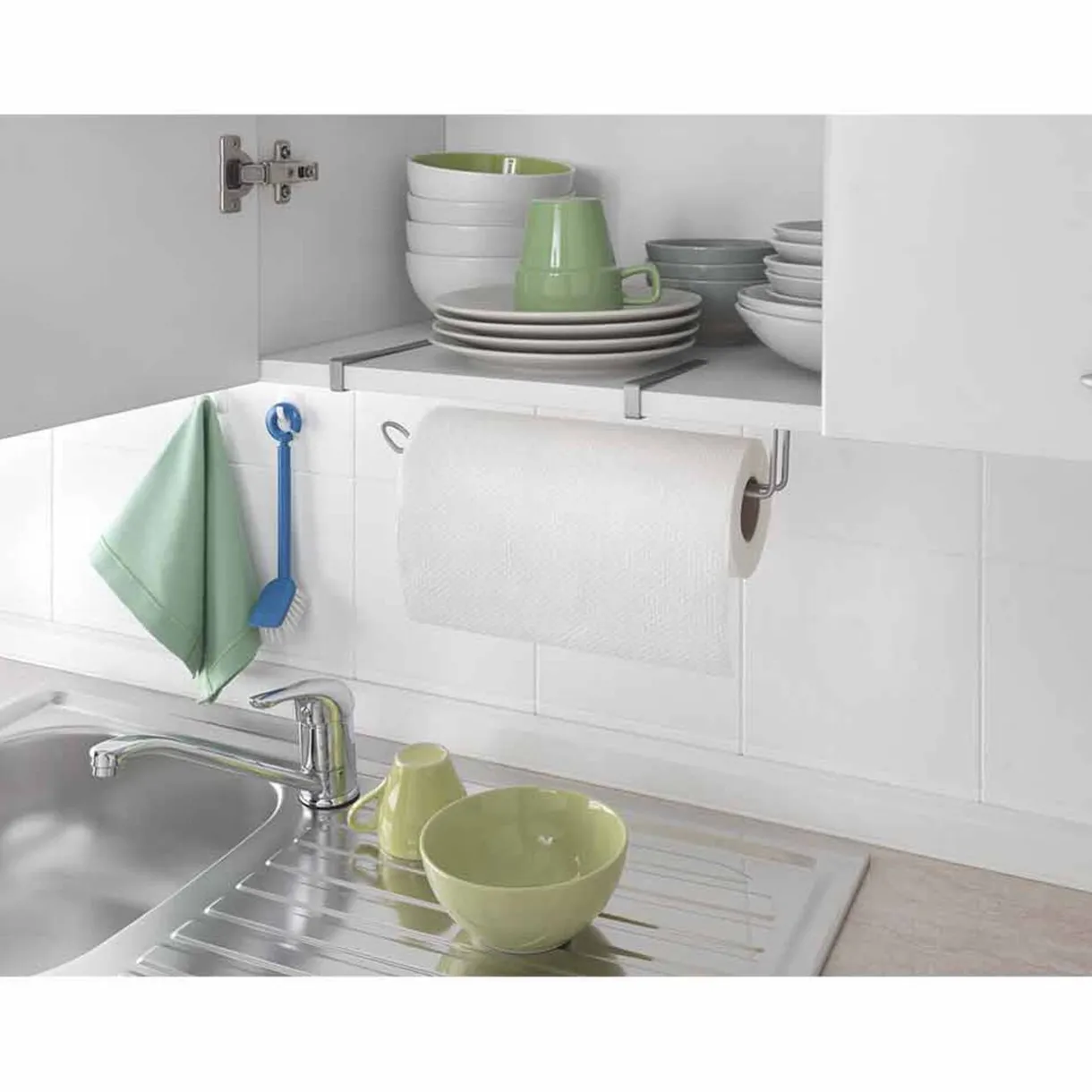 Porte essuie tout Metaltex à fixer sur étagère^Gifi New