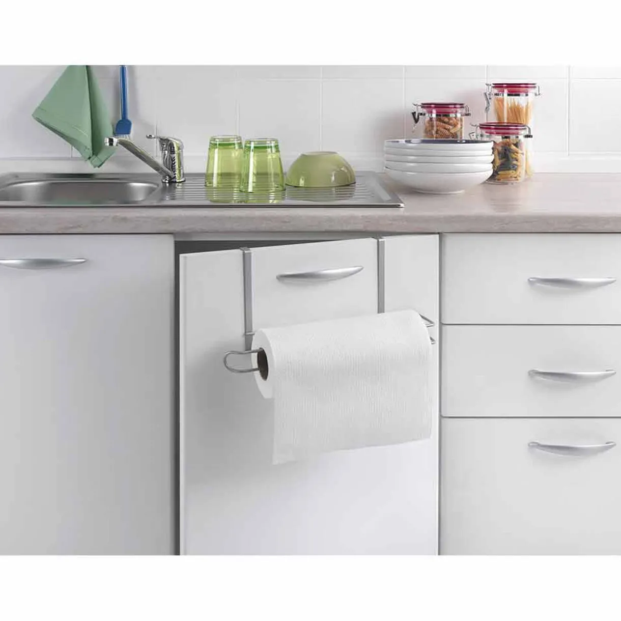 Porte essuie tout Metaltex à fixer sur étagère^Gifi New