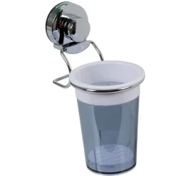 Discount Gifi Porte gobelet à ventouse gris blanc