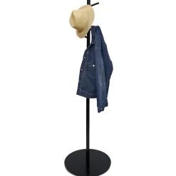 Rangement|Gifi Porte manteau bois noir 5 crochets 50xH170cm