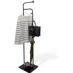 Rangement|Gifi Porte manteau en métal noir base carrée