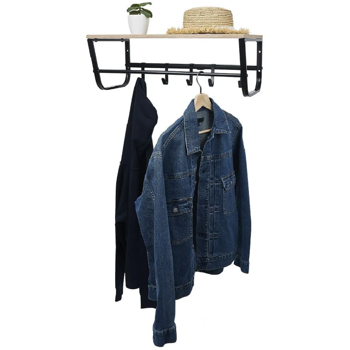 Rangement|Gifi Porte manteau mural avec tablette