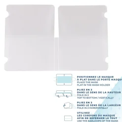 Online Gifi Porte masque pliable format de poche blanc transparent