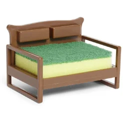 Nettoyage Et Entretien|Gifi Porte éponge forme canapé bleu ou marron