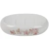 Clearance Gifi Porte savon blanc design fleur cerisier rose