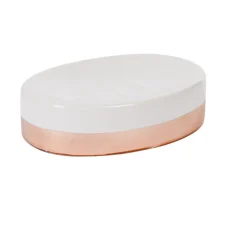 New Gifi Porte savon blanc rose gold