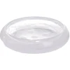 Hot Gifi Porte savon en verre transparent et blanc Sunflow Ø12,4xH3cm