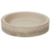 Online Gifi Porte savon rond ciment gravé beige naturel