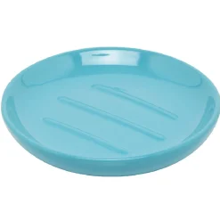 Discount Gifi Porte savon rond céramique bleu lagon