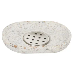 Outlet Gifi Porte savon Terrazzo résine effet granit beige