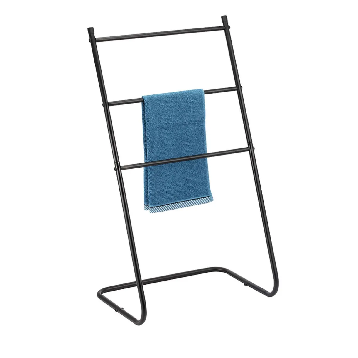 Clearance Gifi Porte serviette sur pied en métal noir