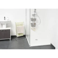 Outlet Gifi Porte serviettes à 3 niveaux gris chromé