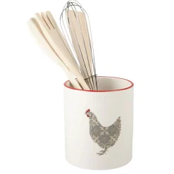 Porte ustensiles de cuisine motif poule^Gifi Clearance