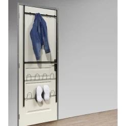 Rangement|Gifi Porte-manteaux range chaussures de porte noir