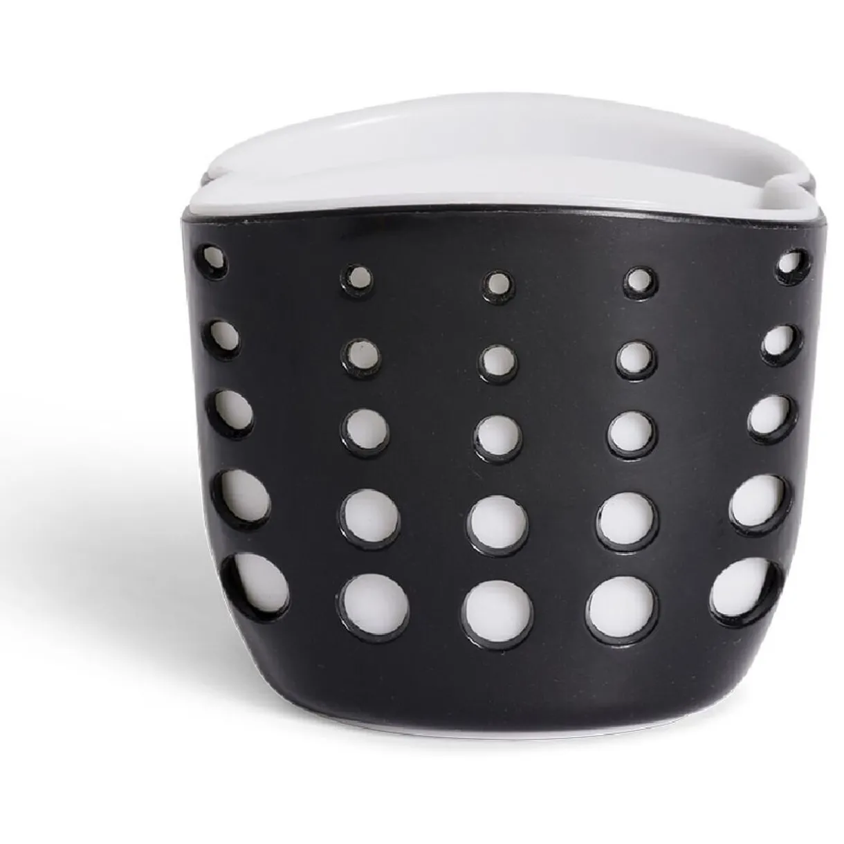 Porte-éponge en plastique noir - 9,5x9,5xH8,3cm^Gifi