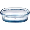 Hot Gifi Porte-savon en verre transparent bleu 13,3x9,8xH3,8cm
