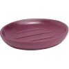 New Gifi Porte-savon rond céramique violet Ø10xH2cm