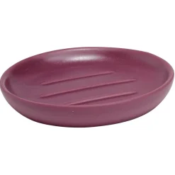 New Gifi Porte-savon rond céramique violet Ø10xH2cm