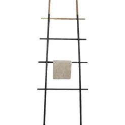 Sale Gifi Porte-serviette échelle gris anthracite naturel