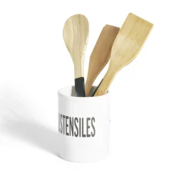 Pot à ustensiles dolomite blanc Ø10xH13,2cm^Gifi Clearance