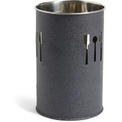 Pot range-couverts Ø10xH.15cm inox finition gris crocodile^Gifi Outlet