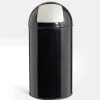 Nettoyage Et Entretien|Gifi Poubelle à bascule 50L Ø36xH74cm métal noir