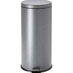Nettoyage Et Entretien|Gifi Poubelle à pédale en métal gris 30L
