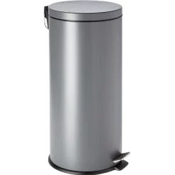 Nettoyage Et Entretien|Gifi Poubelle à pédale en métal gris 30L