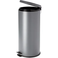 Nettoyage Et Entretien|Gifi Poubelle à pédale en métal gris 30L