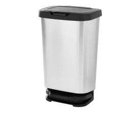 Nettoyage Et Entretien|Gifi Poubelle à pédale Jive noir et gris 40 L