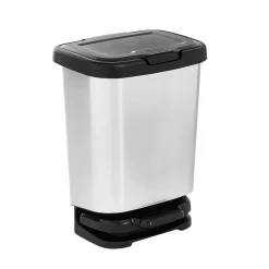 Nettoyage Et Entretien|Gifi Poubelle à pédale Jive noir et gris 20 L