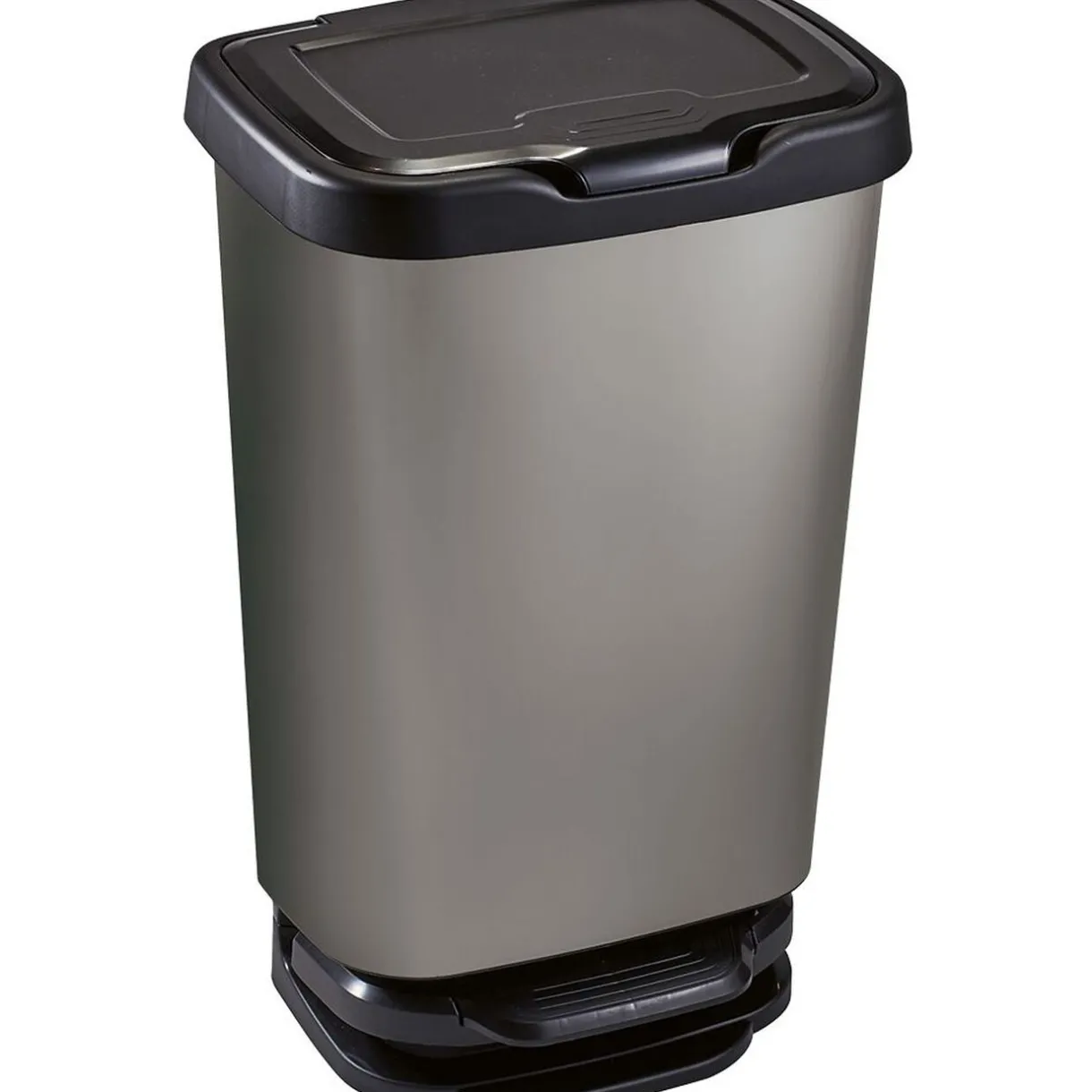 Nettoyage Et Entretien|Gifi Poubelle à pédale 40L en plastique gris