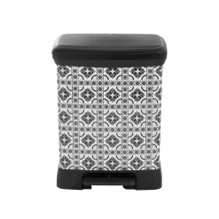 Nettoyage Et Entretien|Gifi Poubelle à pédale motif carreaux de ciment 30 L