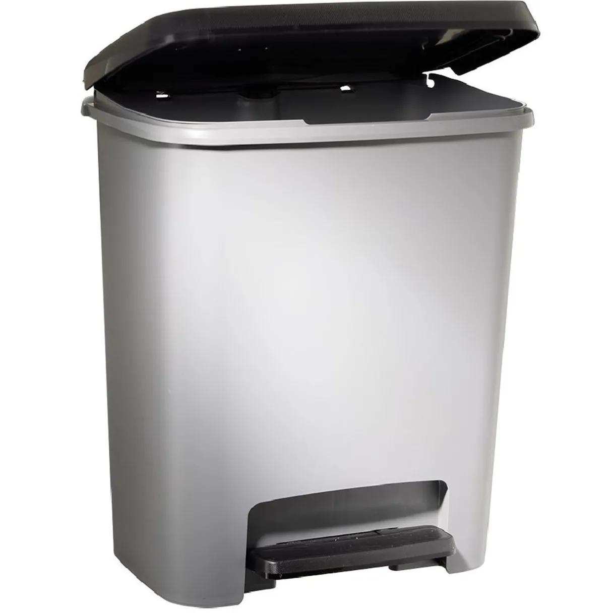 Nettoyage Et Entretien|Gifi Poubelle à pédale plastique gris 25L