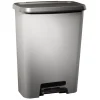 Nettoyage Et Entretien|Gifi Poubelle à pédale plastique gris 50L