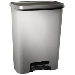 Nettoyage Et Entretien|Gifi Poubelle à pédale plastique gris 50L