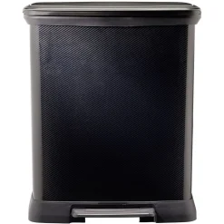 Nettoyage Et Entretien|Gifi Poubelle à pédale plastique noir carbone 30L