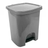 Discount Gifi Poubelle à pédale rectangulaire grise 6L