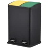 Nettoyage Et Entretien|Gifi Poubelle à pédale tri sélectif compartiment jaune et vert 20L x2