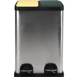 Nettoyage Et Entretien|Gifi Poubelle à pédales tri sélectif 2 x 20 L