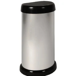 Nettoyage Et Entretien|Gifi Poubelle à rabat 42 L grise et noir