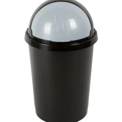 Nettoyage Et Entretien|Gifi Poubelle à rabat 25 L noire grise