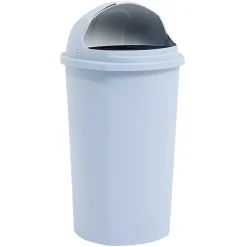 Nettoyage Et Entretien|Gifi Poubelle à rabat bleue Ø39,5xH75cm 50L