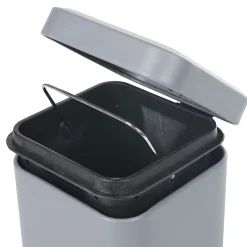 Nettoyage Et Entretien|Gifi Poubelle carrée 3L à pédale métal gris
