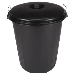 Nettoyage Et Entretien|Gifi Poubelle de jardin noir 70 L