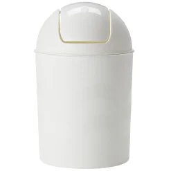 Nettoyage Et Entretien|Gifi Poubelle de salle de bain en plastique blanc 6L